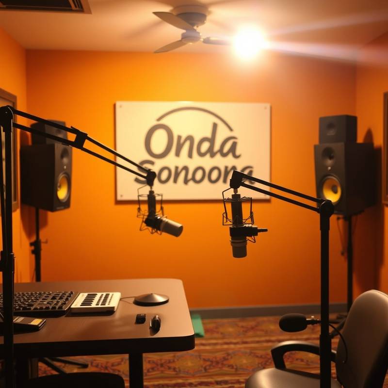Imagem de um podcast sobre cultura pop gravado no Onda Sonora Studios